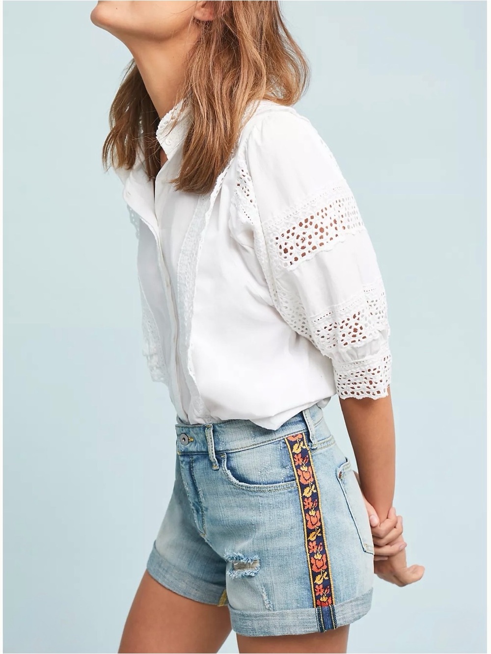 PILCRO AND THE LETTERPRESS for Anthropologie Slim Boyfriend Shorts